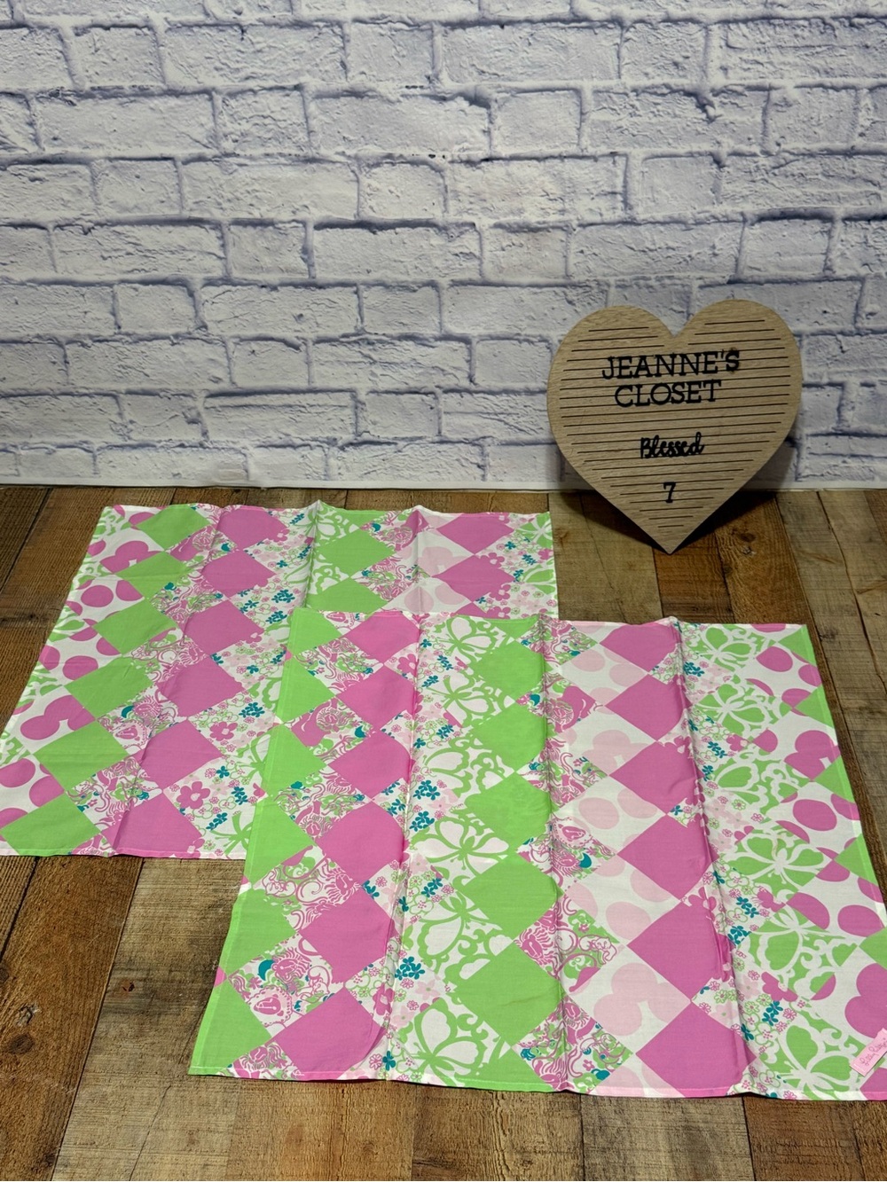 Lilly Pulitzer Vintage Cotton 2 Piece Dinner Napkins ? 24" X 24" Set of 2